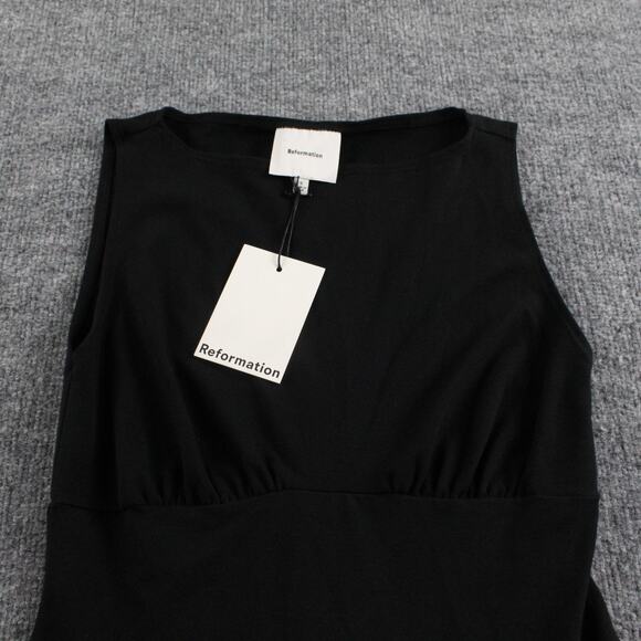 Reformation Dress Women Small Mayve Knit Mini Black Minimalist Quiet Luxury Chic - Picture 7 of 14